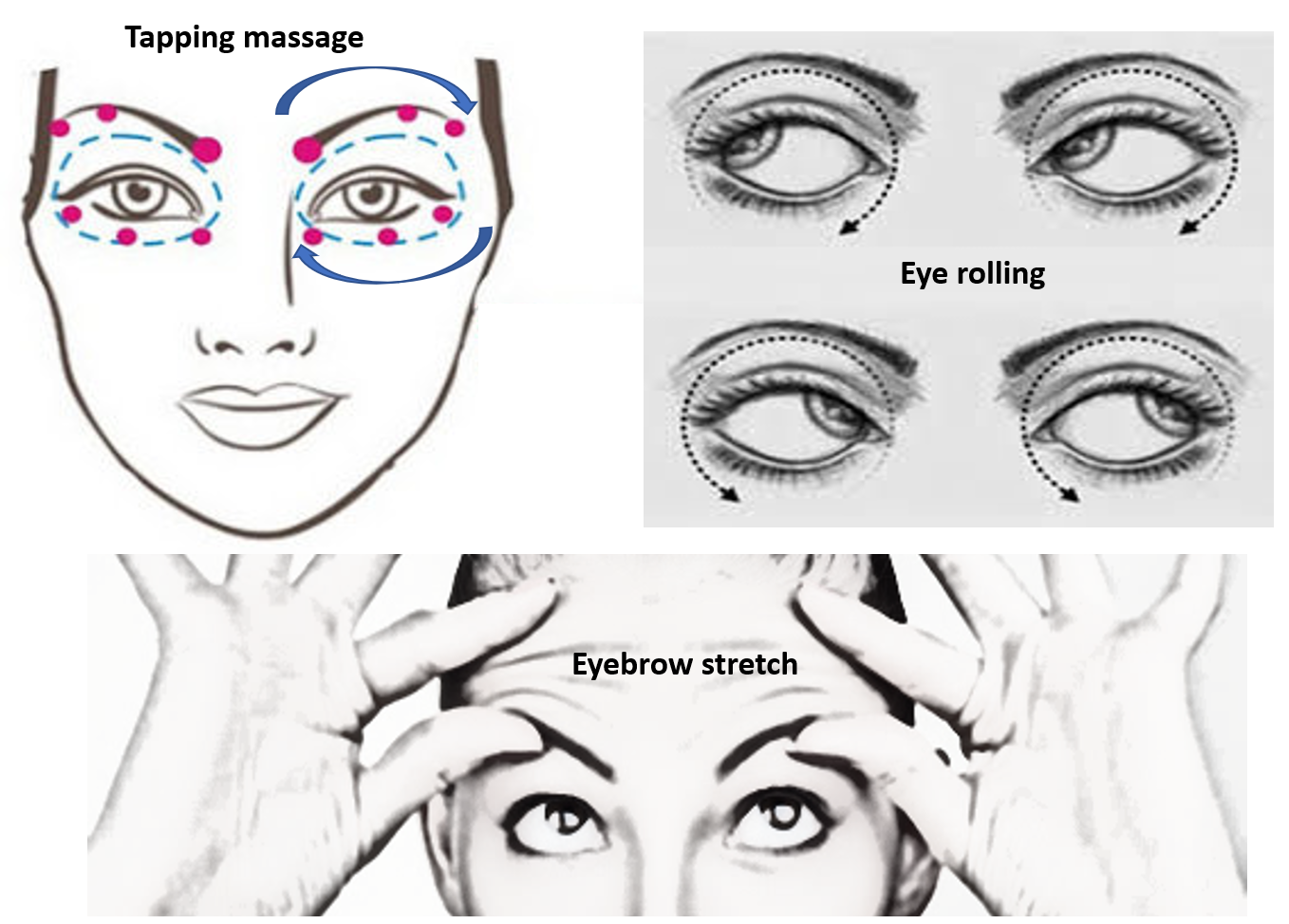 Eye routines to prevent dark circles